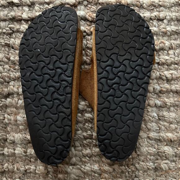 Birkenstock Suede Double Strap Sandals in Brown